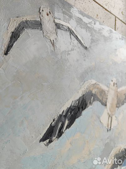 Картина маслом на холсте чайки