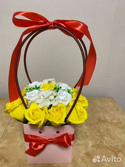 Букет из мыльных цветов