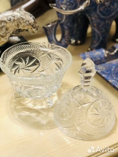 Конфетница СССР хрусталь