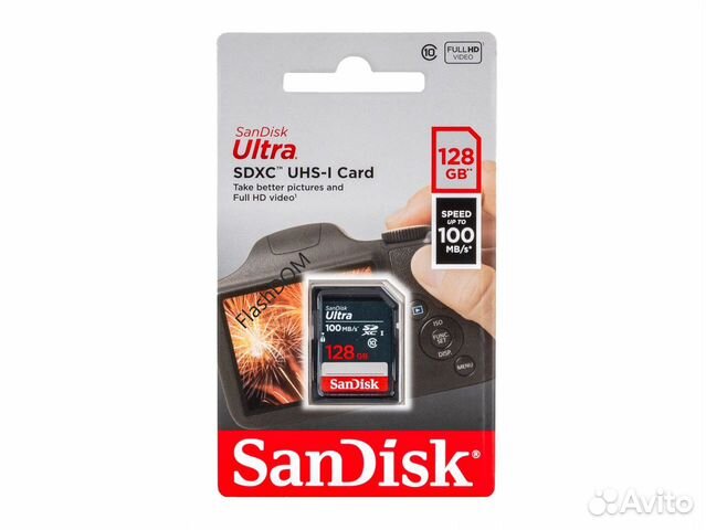 Карта памяти SD SanDisk Ultra sdxc 128GB 100MB/s