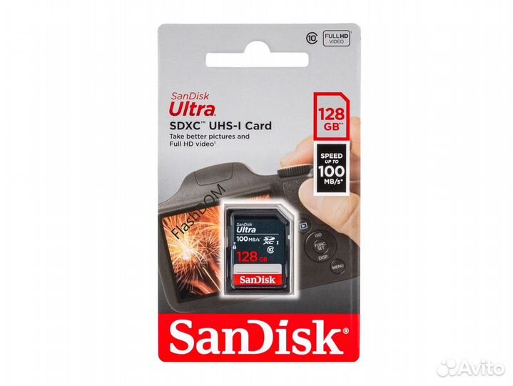 Карта памяти SD SanDisk Ultra sdxc 128GB 100MB/s