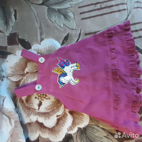 Сарафан вельветовый для девочки 3-4 лет