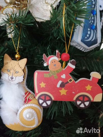 Новогодние игрушки на елку деревянные