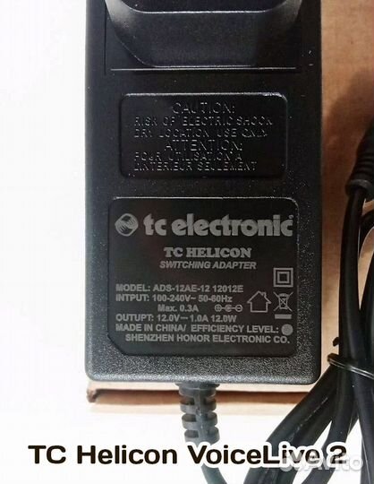 Блок питания для TC Helicon VoiceLive 2 (12V 1A)