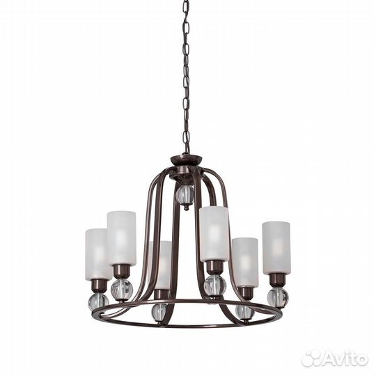 Люстра подвесная металл и стекло в спальню