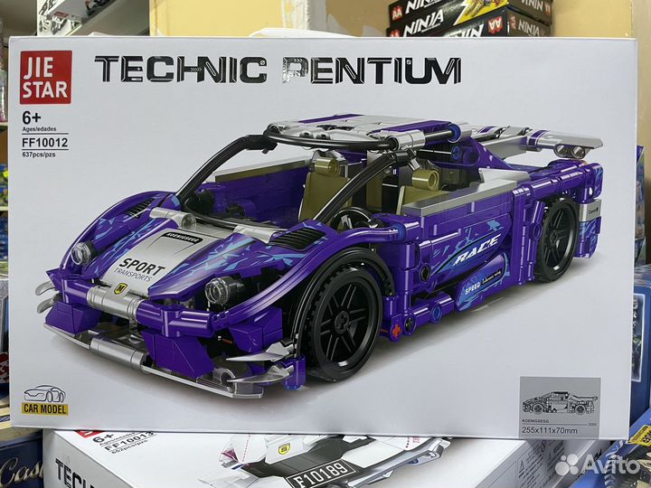 Конструктор FF10012 Гоночное авто 637дет