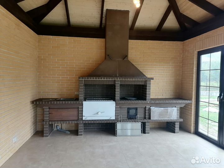 Мангальный комплекс из кирпича Барбекю