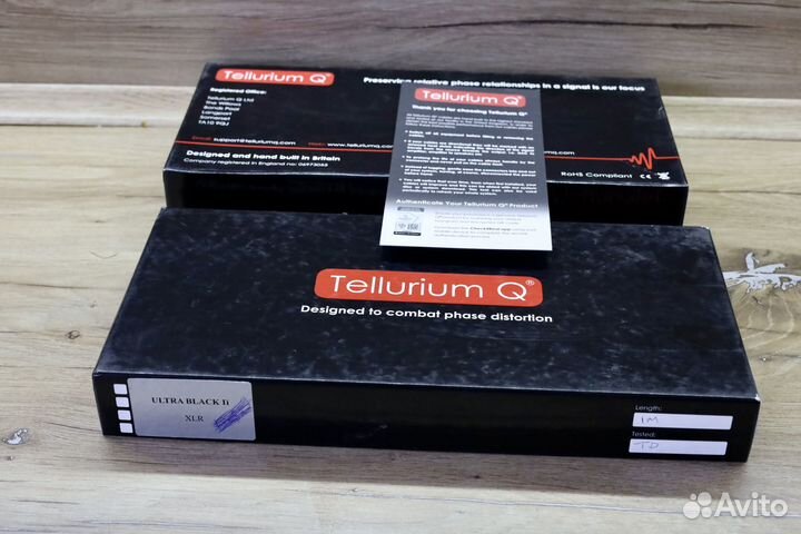 Межблочный кабель xlr. Tellurium Q Ultra Black 2