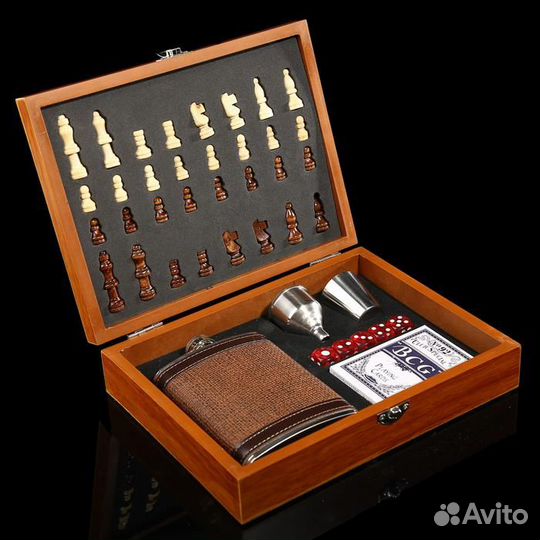 Набор подарочный 6 в 1: шахматы, 18х24 см