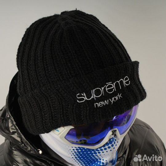 Шапка supreme new york черная