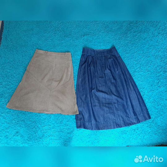 Юбки пакетом джинсовая вельветовая р.44