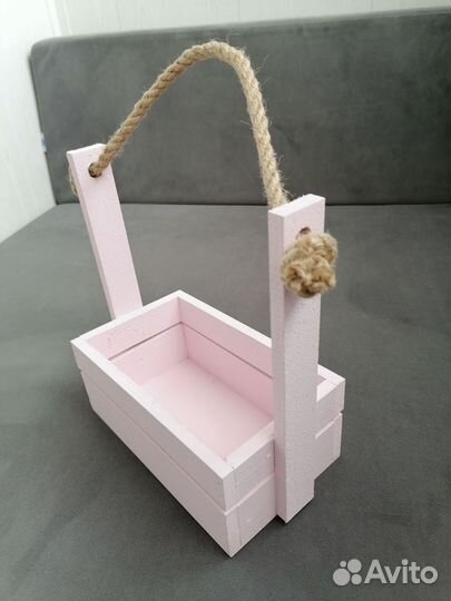 Корзина для цветов из дерева