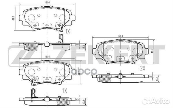 Колодки торм. диск. задн. Mazda 3 III 13- bs-19
