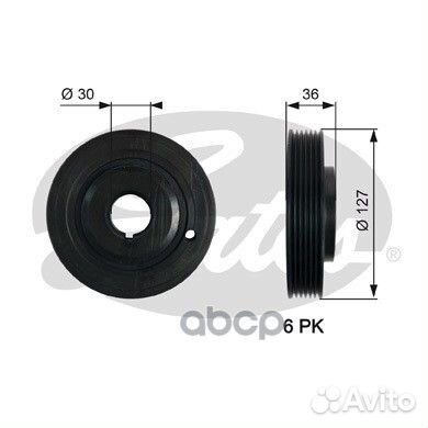 Ременный шкив, коленчатый вал TVD1097 Gates