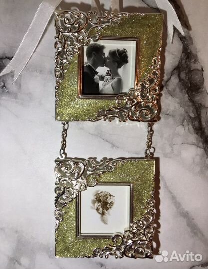 Фоторамка свадебная подвесная