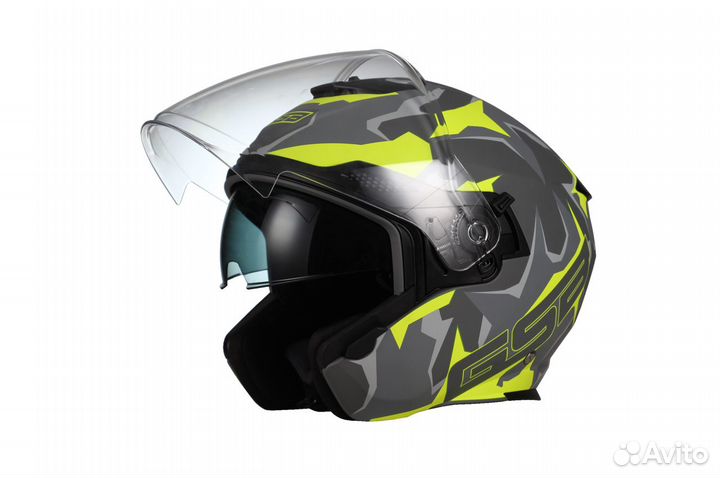 Шлем G-263 green camo, grey mattyellow