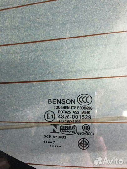 Заднее стекло Honda Jazz хетчбек 5-дверный