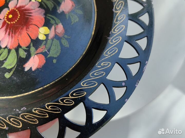 Тарелка декоративная металлическая