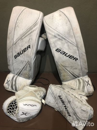 Вратарские щитки блин и ловушка sr m бауэр