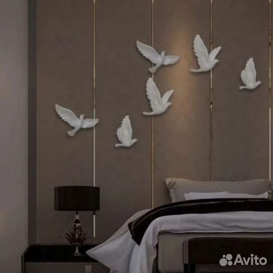 Стайка голубей из 5шт