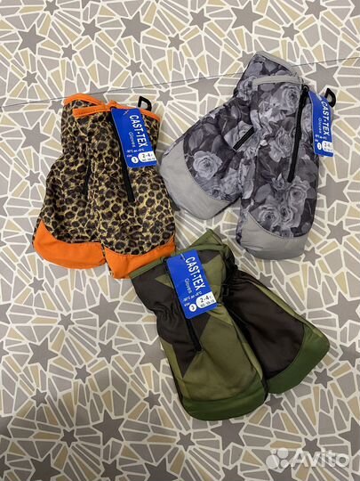 Новые Варежки болоневые краги 2-4года 6-8лет