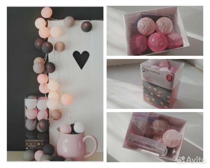 Гирлянда тайские фонарики на батарейках