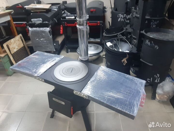 Печь на дровах для приготовления на казане