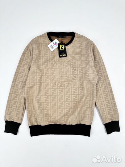 Свитшот мужской Бежевый EU 52 XL UK 42 Хлопок fendi