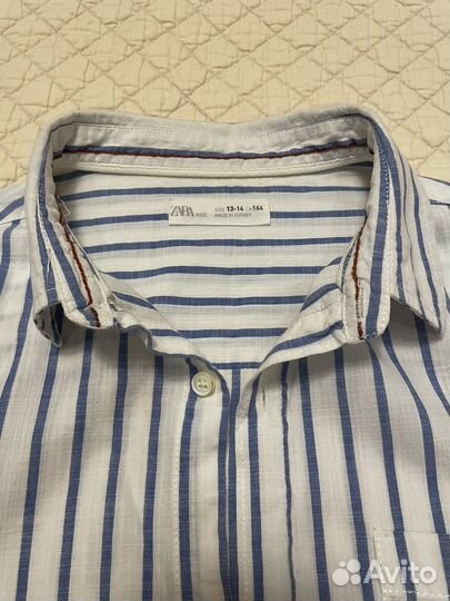 Рубашка zara для юноши 13-14 лет