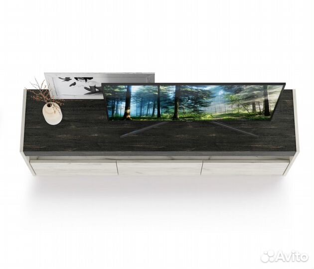 Тумба тв 140 см Моби белая