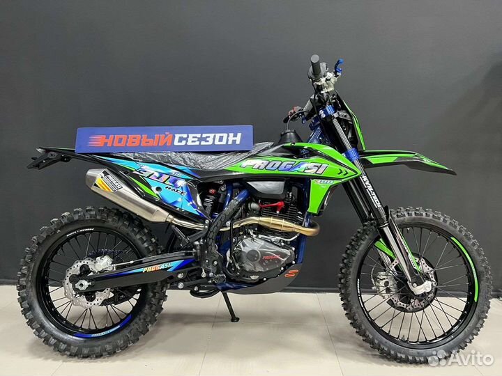 Мотоцикл эндуро Progasi race 300 Air сине-зеленый