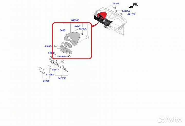 Кожух рулевой колонки Hyundai Solaris седан