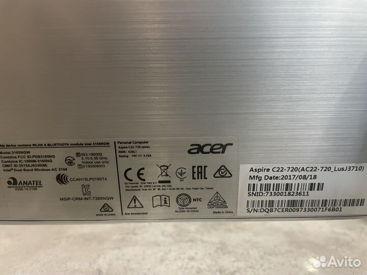 Моноблок acer aspire C22-720