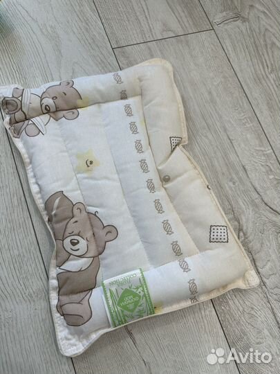 Подушка детская бамбук + 2 наволочки