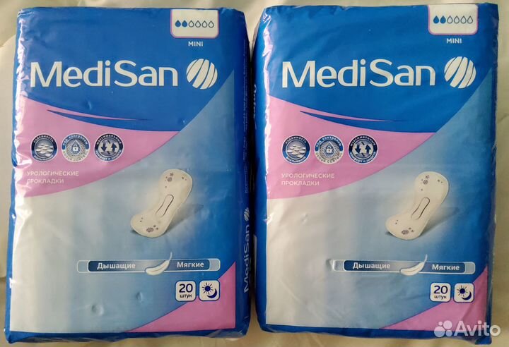 Прокладки после родов, операций; Tena, MediSan