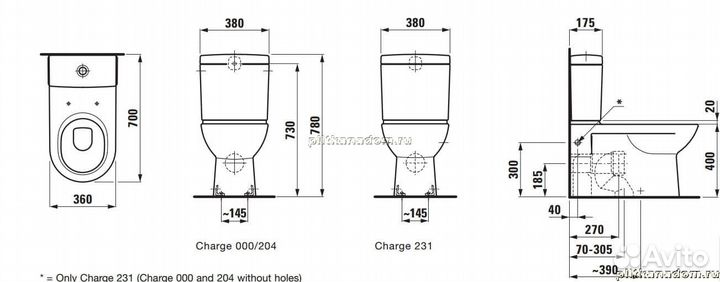 Laufen Pro 8.2495.8.000.000.1 унитаз напольный
