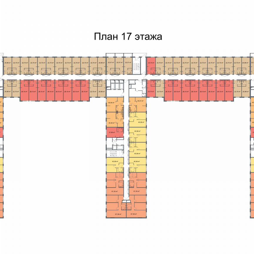 1-к. апартаменты, 40,5 м², 18/24 эт.