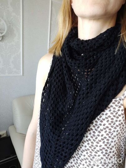 Платок вязаный хлопок