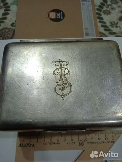 Шкатулка металическая, старинная