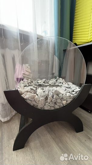 Био камин черный