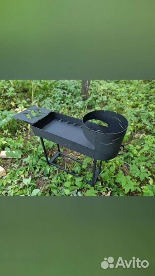 Мангал с печью под казан