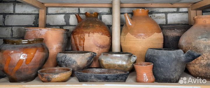 Глиняные Горшки Крынки Томяки Миски Тарелки Кувши