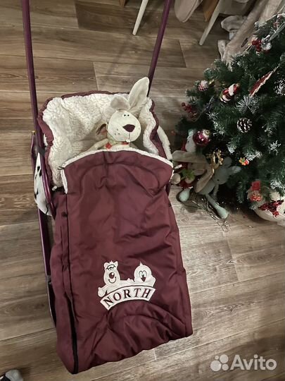 Зимний конверт в коляску на овчине