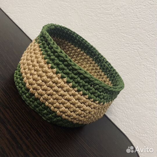 Вязанные корзинки