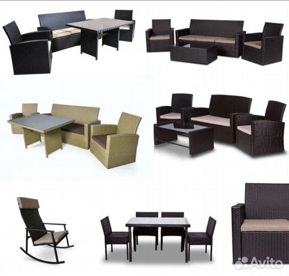 Садовая мебель из ротанга от производителя