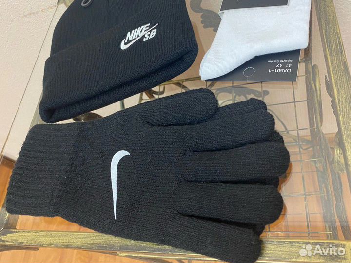 Стильный комплект набор Найк шапка