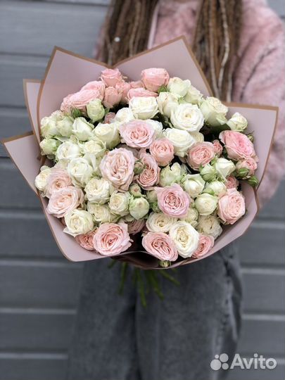 Розы букет, цветы, кустовые розы