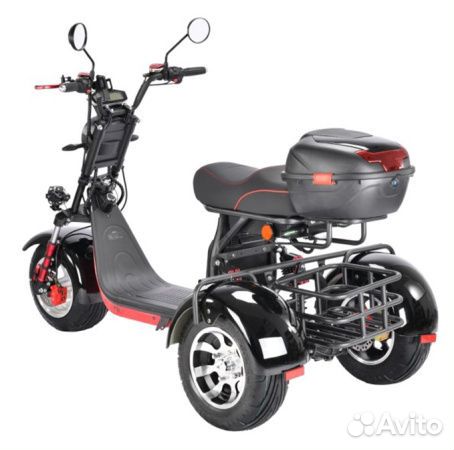 Электроскутер white siberia PRO trike 3000W black