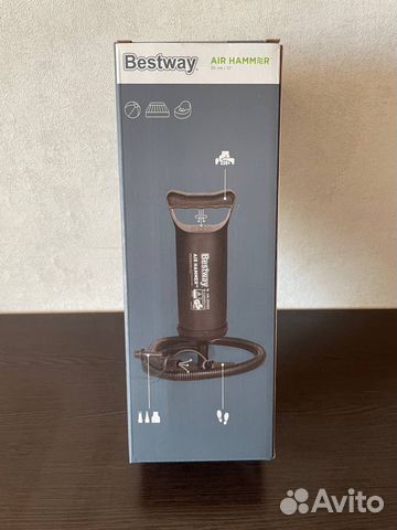 Насос ручной для надувного матраса, новый 30 см