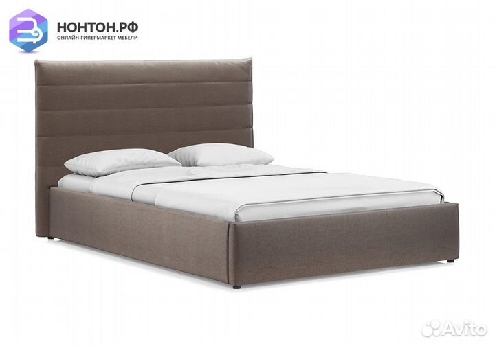 Кровать Амалия серо-коричневая